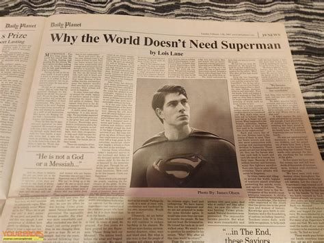 Superman Returns Superman Returns Daily Planet newspaper (man of steel ...