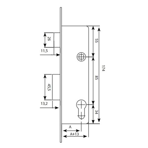 CERRADURA 2210 20 AI INOX TESA RESBALON PALETON