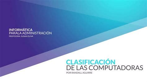 Clasificacion De Las Computadoras Ppt