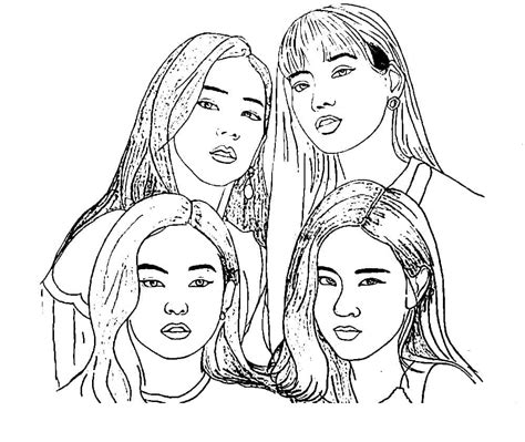 Desenhos de Blackpink Imprimível para Colorir e Imprimir