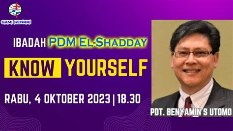 Ibadah Pdm El Shadday Rabu Oktober Youtube