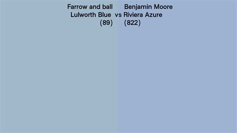 Farrow And Ball Lulworth Blue 89 Vs Benjamin Moore Riviera Azure 822