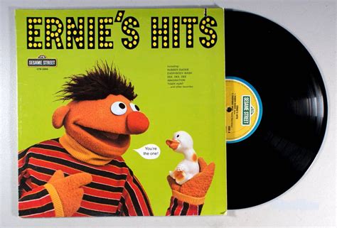 Sesame Street Ernies Hits 1974 Vinyl Lp Rubber Duckie Jim Henson Etsy