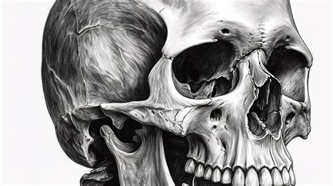 Opera Darte Del Cranio Anatomia Della Testa In Bianco E Nero Foto Di