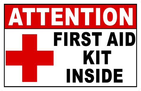 Printable First Aid Kit Inside Sign Free First Aid Kit First Aid Kit