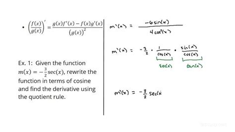 Differentiating Functions Using Derivative Rules By Rearranging Secant