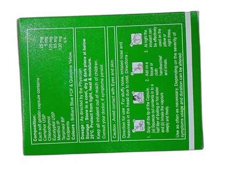 Camphor Chlorothymol Eucalyptol Menthol And Terpineol Soft Gelatin Gel At