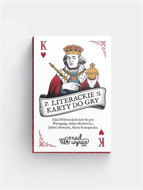 LITERACKIE KARTY DO GRY Klasyczna Talia Kart