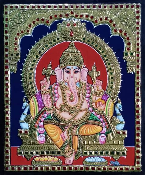 Vinayagar Tanjore Painting X International Indian Folk