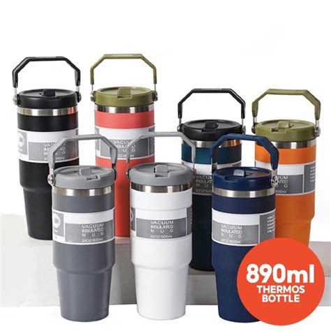 Ml Stainless Steel Handheld Thermos Insulated Vacuum Tumbler Hot Cold Mugater Bottle
