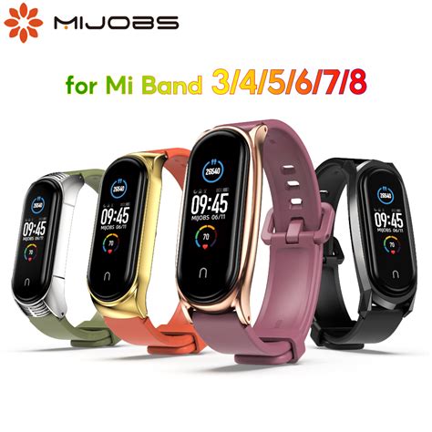 Mijobs Silicone Strap For Mi Band Mi Band Mi Band Watch Band