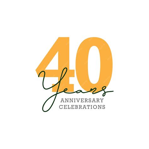 Premium Vector 40th Anniversary Celebration Logo Design Vector Eps10