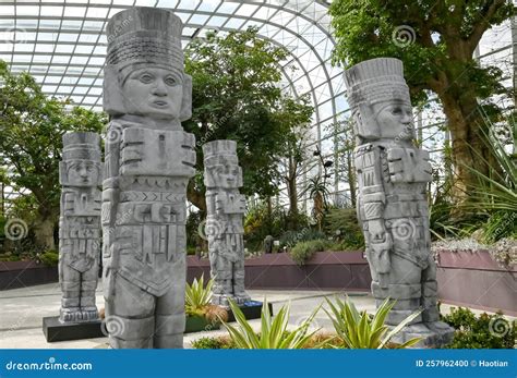 Atlantean Figures Replicas At Gardens By The Bay Flower Dome Singapore