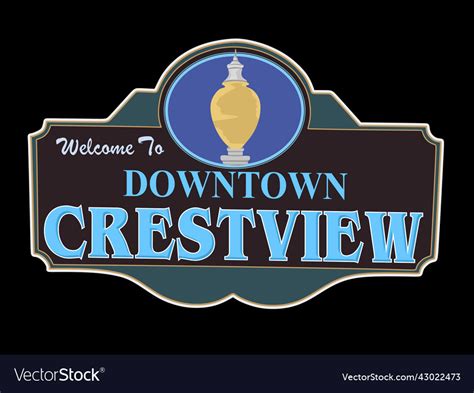 Crestview Florida With Best Quality Royalty Free Vector