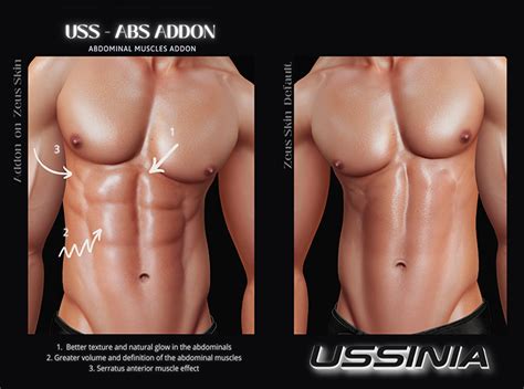 Second Life Marketplace Uss Abs Addon Zeus Body Skin Fatpack