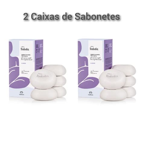 Kit 2 Caixas De Sabonetes Natura Tododia Total 10 Sabonetes De