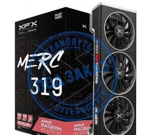 Видеокарта XFX Radeon RX 6750XT merc319 black купить Комьютерные