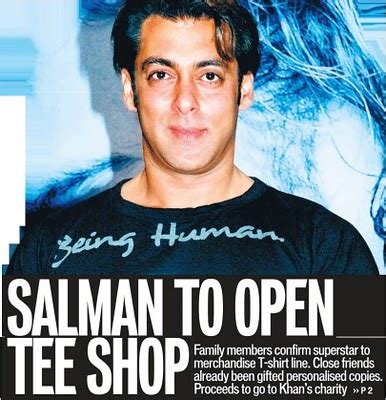 . My Hero!! Salman Khan .: Salman Khan's 'Being Human' T-shirts ...