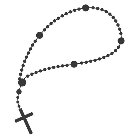 Rosary Beads Silhouette Prayer Jewelry For Meditation Catholic