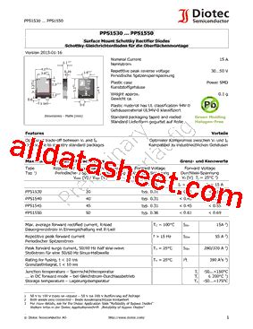 PPS1550 Datasheet PDF Diotec Semiconductor