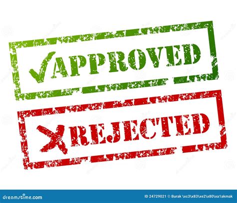 Approved Rejected Sign Stock Vector Image Of Check Cross 24729021