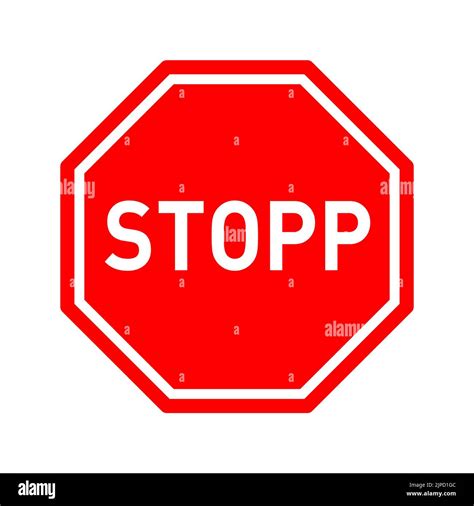 German Stop Road Sign Cut Out Stock Images And Pictures Alamy