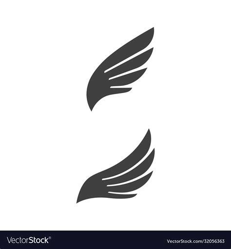 Falcon wing icon template Royalty Free Vector Image