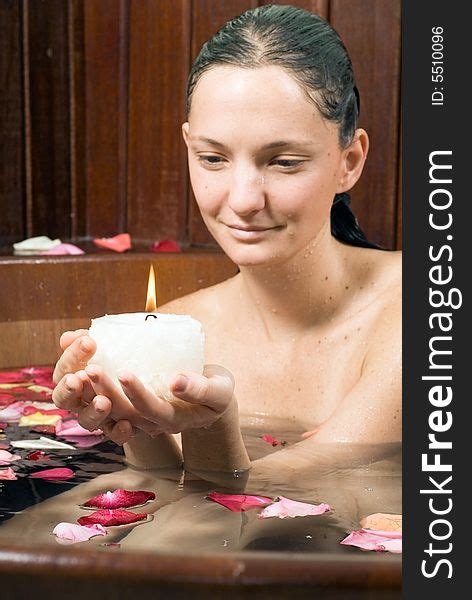 Woman Tub Candle Vertical Free Stock Photos Stockfreeimages