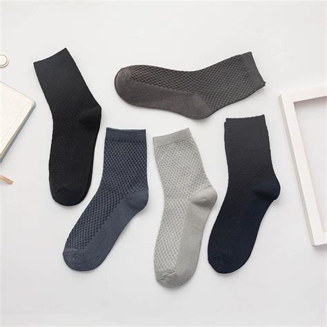 Cheap High Quality 10 Pairs Men Bamboo Fiber Socks Breathable