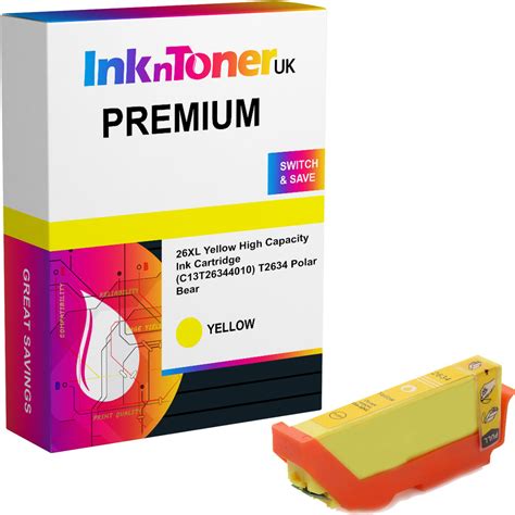 Premium Compatible Epson 26XL Yellow High Capacity Ink Cartridge