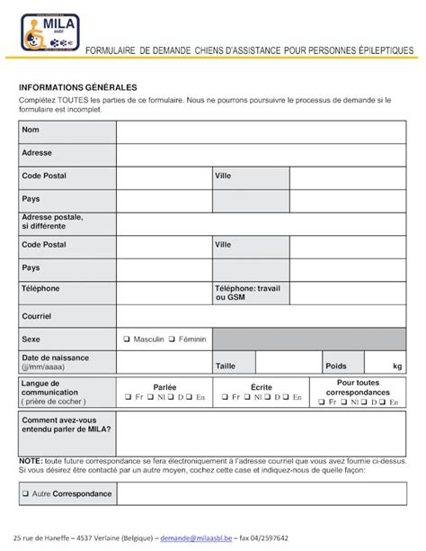 Pdf Formulaire De Demande Chiens Dassistance Pour Bien Accepter