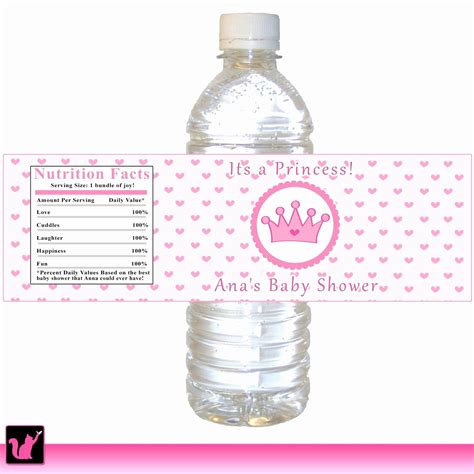 Awesome Free Water Bottle Label Template Baby Shower Acilmalumat