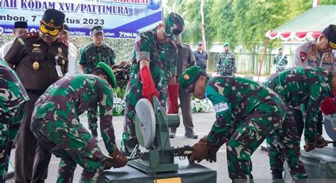 Kodam Pattimura Musnahkan Senjata Api Sisa Konflik Maluku