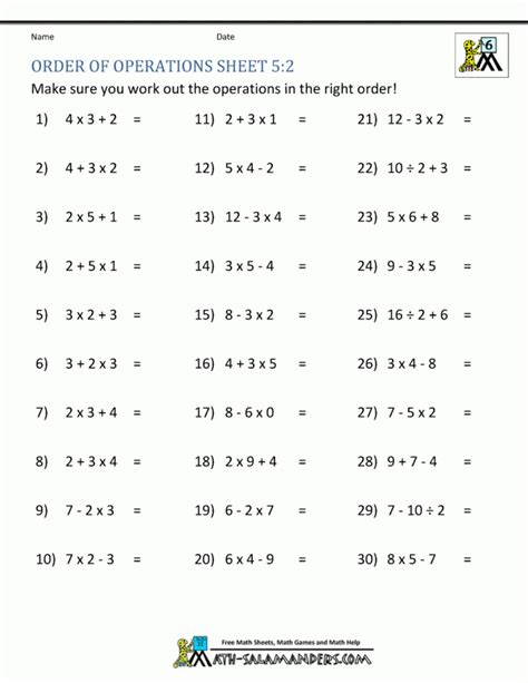 Pemdas Worksheets With Answers — db-excel.com