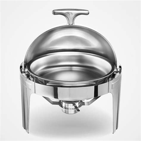 Soga 6l Stainless Steel Chafing Food Warmer Catering Round Roll Top