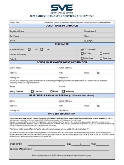 Fillable Online Stallion Service Contract Weatherford Equine Fax