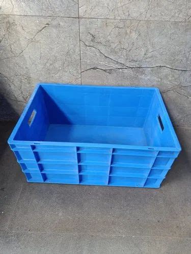 Rectangular Blue Plastic Crate X X Sch For Industrial At Rs