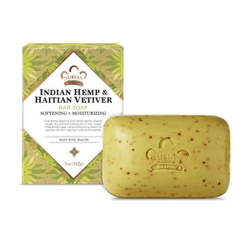 Nubian Heritage Bar Soap Indian Hemp And Haitian Vetiver 5 Oz