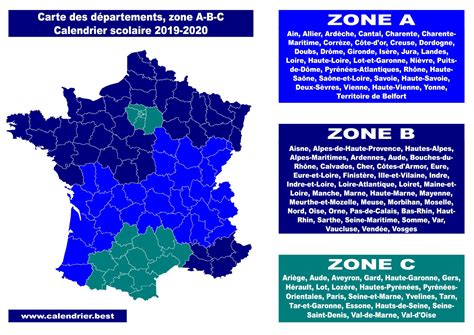 Zones Vacances Scolaires 2020