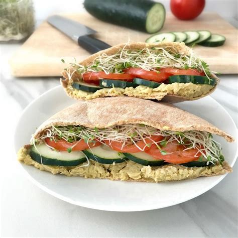 Veggie Pita Sandwiches With Avocado Hummus Your Choice Nutrition