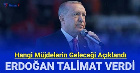 Erdoğan talimatı verdi Müjdeler için düğmeye basıldı