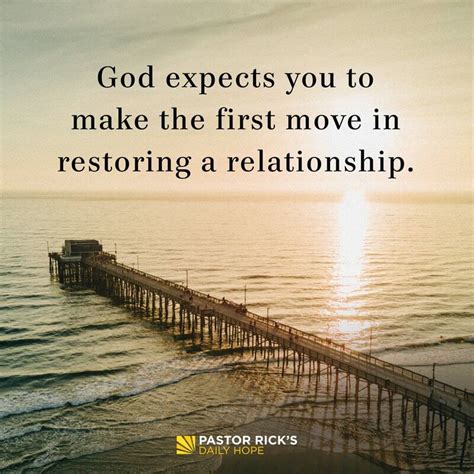 Restoring Relationships Take The Initiative Pastor Rick S Daily Hope