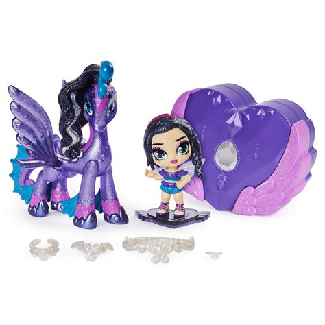 Hatchimals Pixies Riders, Black Glitter Lily Pixie and Seastallion ...