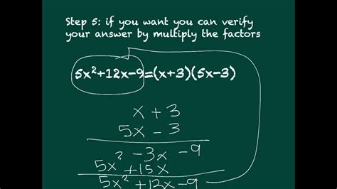 Factoring A Trinomial On The Form Ax 2 Bx C Youtube