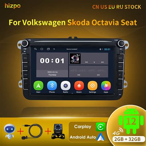 Hizpo Android Auto Radio Gps Voor Vw Volkswagen Skoda Octavia Golf