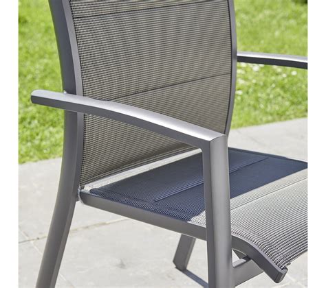 Fauteuil De Jardin En Aluminium Et Textilène Gris Modulo Canapé