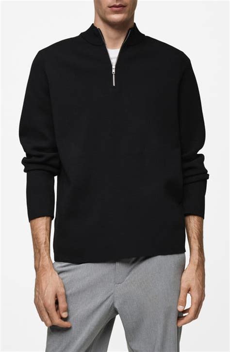 Mens Black Quarter Zip Sweaters Nordstrom