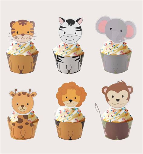 This Listing Is For A Set Of 6cute Cupcake Toppers With Matching