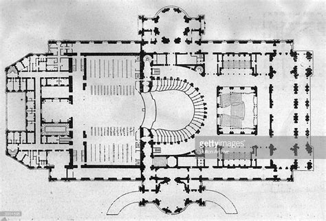 A Floor Plan Of The Paris Opera House The Building Was Designed By