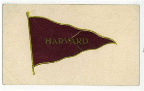 Harvard University Postcard - Flag - Collectible Ivy